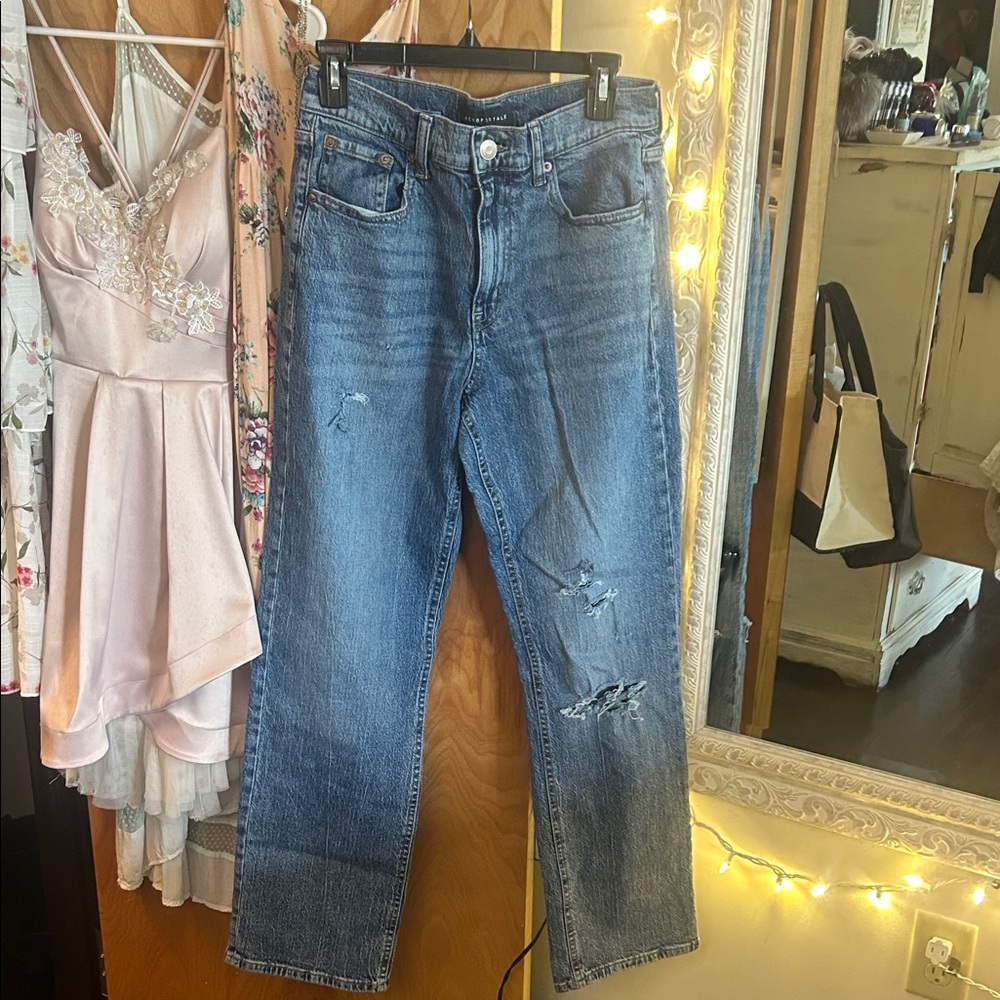 Aeropostale Women's Straight Leg Blue Jeans. Bought new. Worn once. So soft!